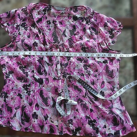 Vtg Precis Petite pink silk chiffon skirt set - Picture 6 of 15